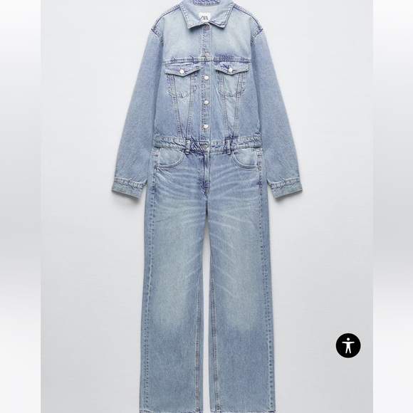 Zara denim jumpsuit - Picture 2 of 2